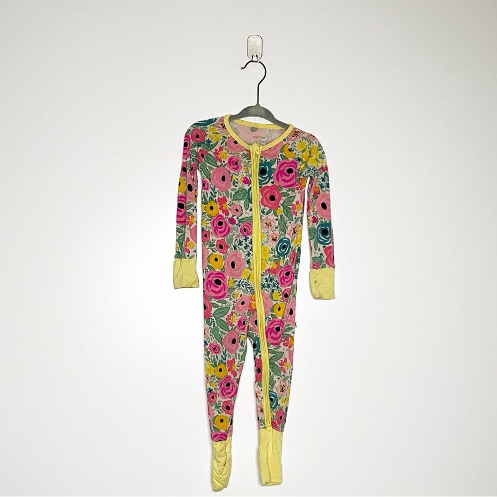 Little Sleepies Floral Kids One Piece Pajama 12-18 Months